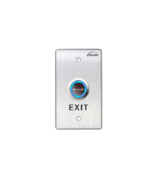 NO TOUCH REQUEST TO EXIT BUTTON WITH TIME DELAY W/ LED LIGHT, INDOOR (STANDARD SIZE)