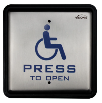 Handicap Push To Exit Button - Stainless Steel Square Access Control Switch With Back Box